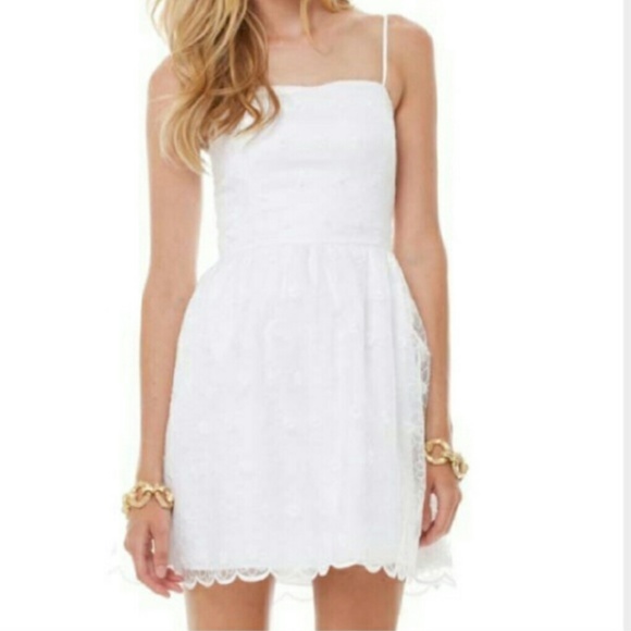 Lilly Pulitzer Dresses & Skirts - LILLY PULITZER White Organza Surrey Dress 4